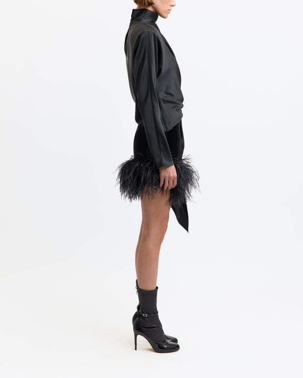 Giaci Mini Skirt in Velvet