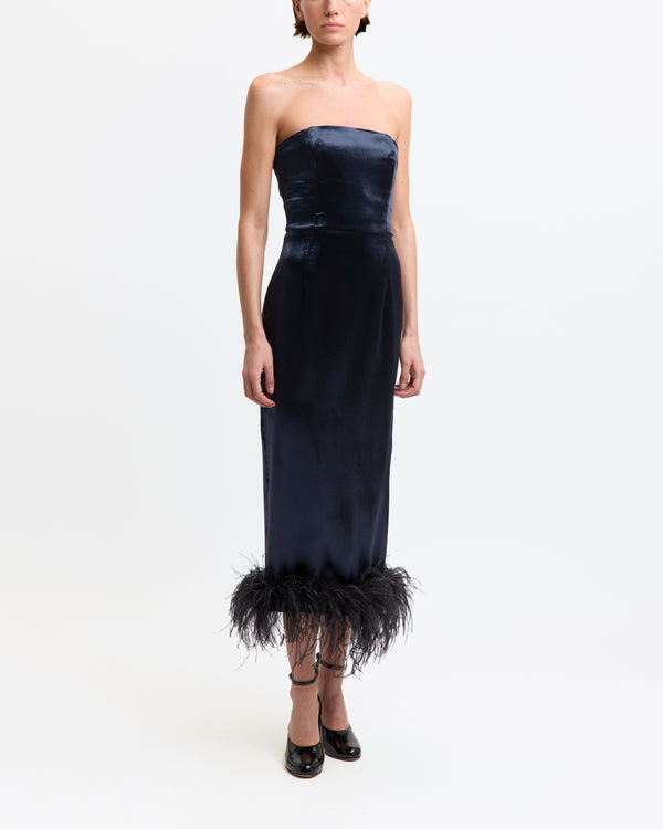 Minelli Midi Dress in Velvet