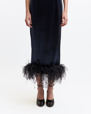 Minelli Midi Dress in Velvet