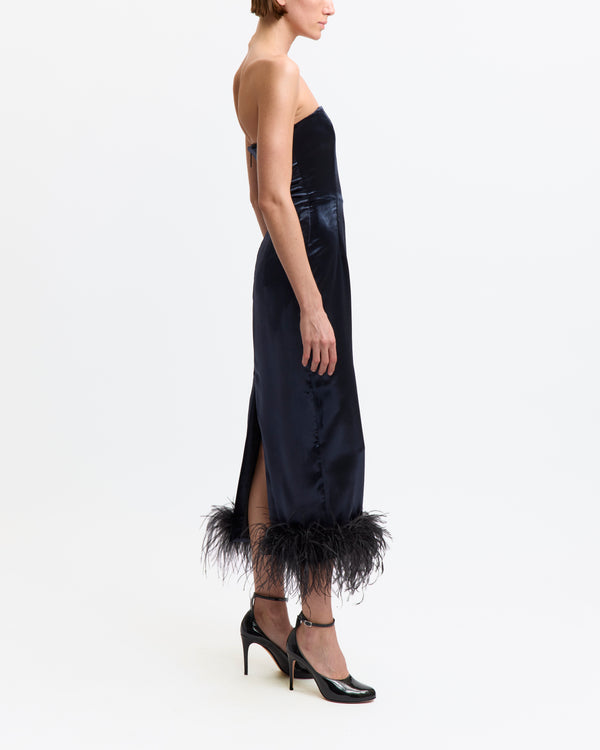 Minelli Midi Dress in Velvet