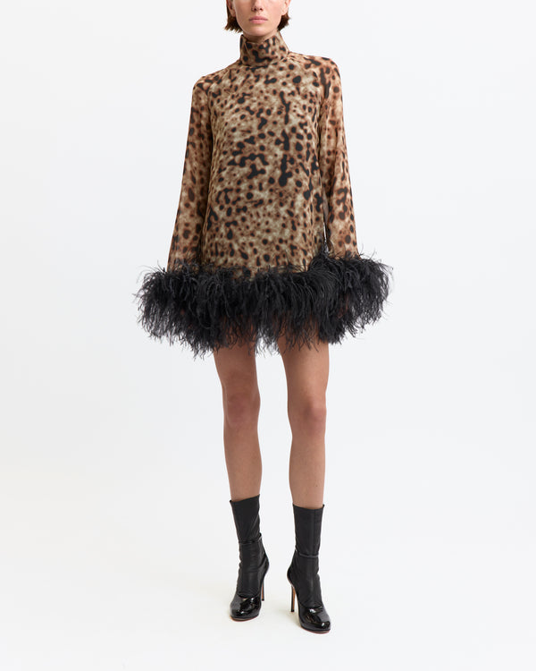 Loire Mini Dress in Printed Chiffon
