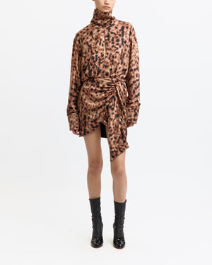 Zambra Mini Dress in Printed Silk