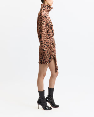 Zambra Mini Dress in Printed Silk
