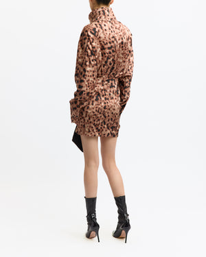 Zambra Mini Dress in Printed Silk