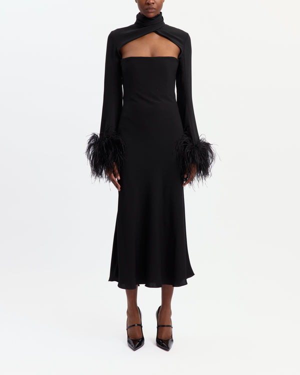 Odessa Midi Dress in Crepe