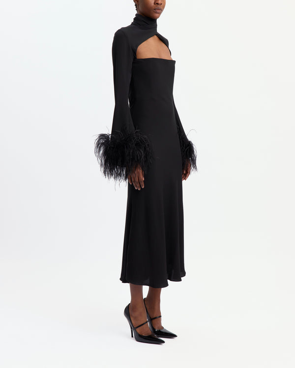 Odessa Midi Dress in Crepe