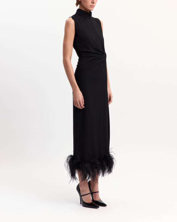 Maika Midi Dress in Crepe