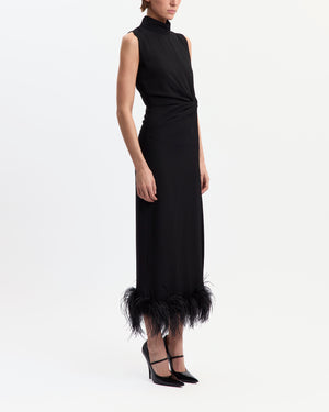 Maika Midi Dress in Crepe