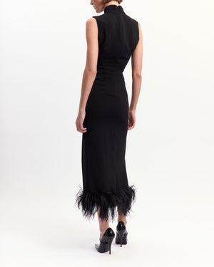 Maika Midi Dress in Crepe