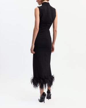 Maika Midi Dress in Crepe