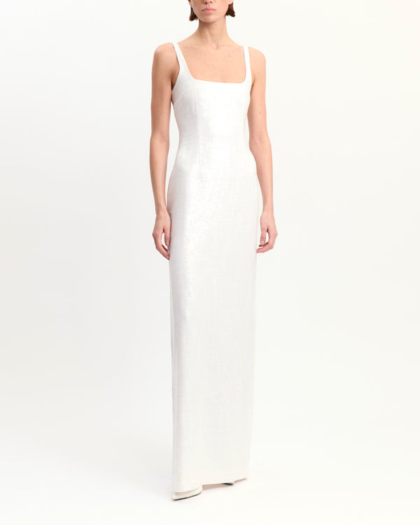 Electra Gown in Linen Sequin