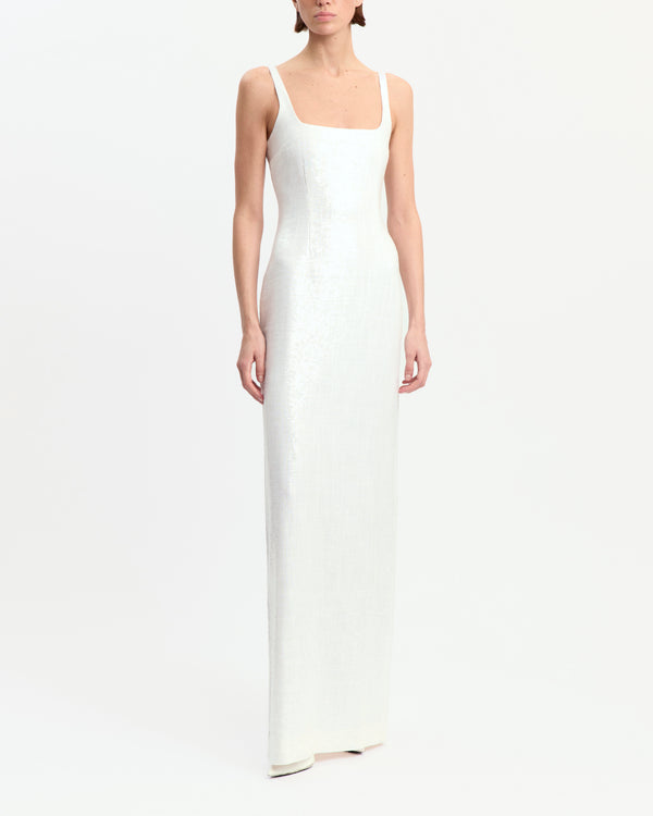 Electra Gown in Linen Sequin