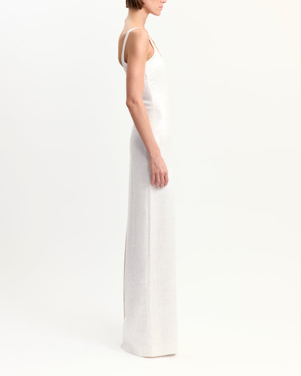 Electra Gown in Linen Sequin