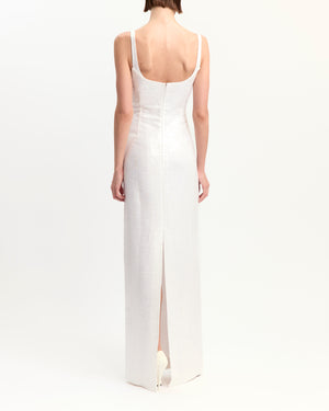 Electra Gown in Linen Sequin