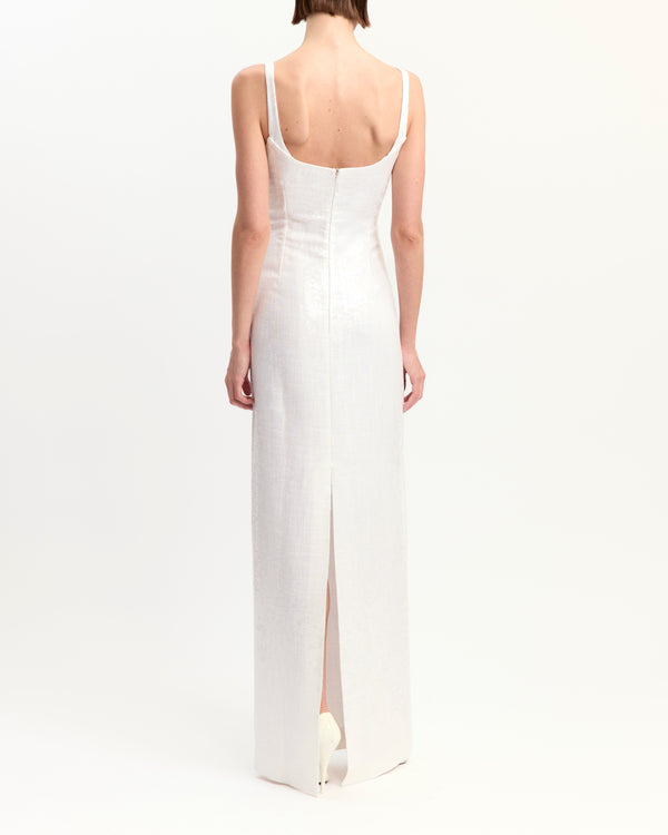 Electra Gown in Linen Sequin