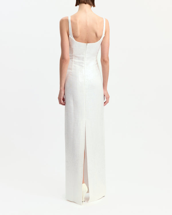 Electra Gown in Linen Sequin