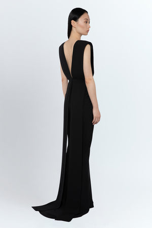 Sina Gown In Jet Black