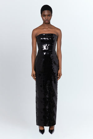 Samare Gown In Black Sequin