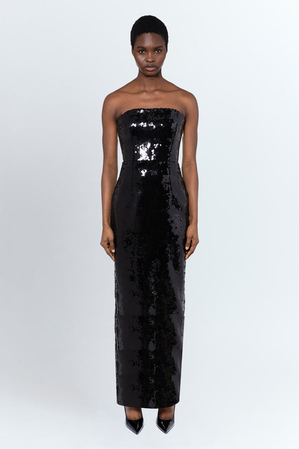 Samare Gown In Black Sequin