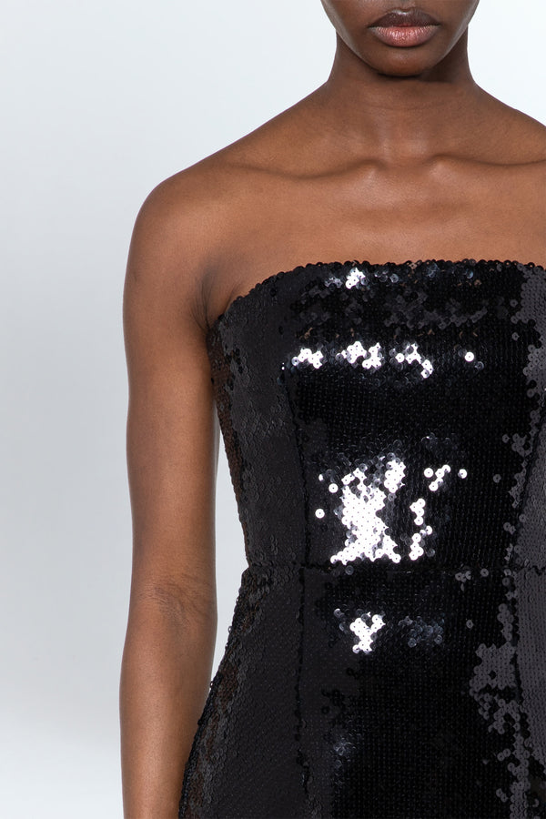 Samare Gown In Black Sequin