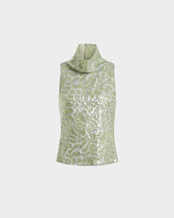Acari Top in Lace Sequin