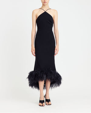 Ade Midi Dress in Crepe