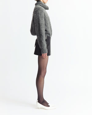 Adu Mini Skirt in Leather