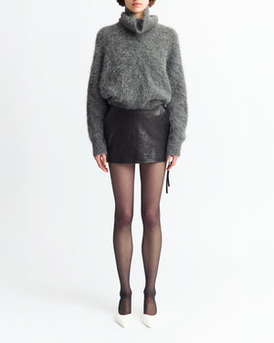 Adu Mini Skirt in Leather
