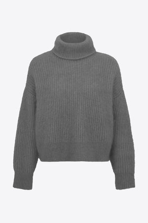 Roll Neck Sephia Jumper in Knit