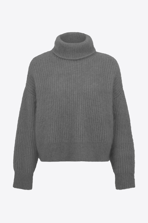Roll Neck Sephia Jumper in Knit