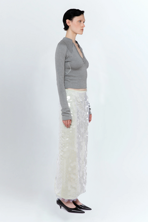 Vitara Knit Top In Grey