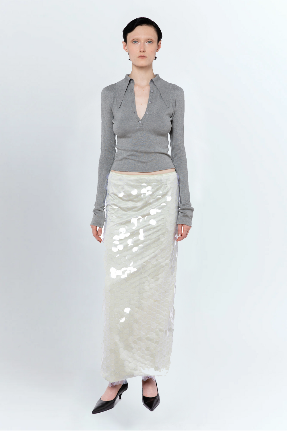 Vitara Knit Top In Grey