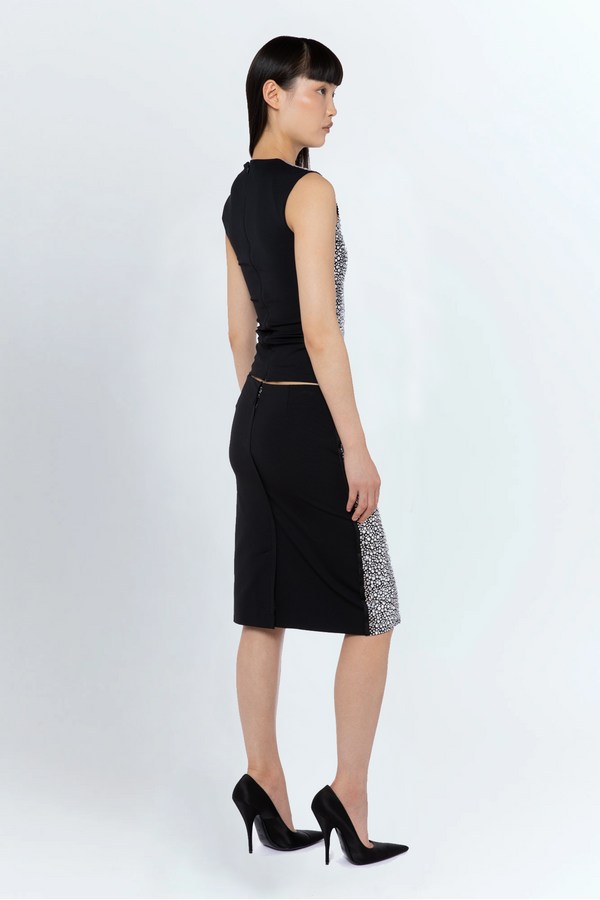 Nage Top In Black And Glass Embellishment