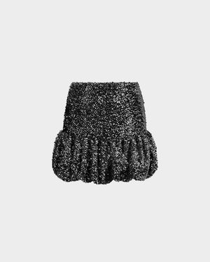 Branka Mini Skirt in Textured Sequin