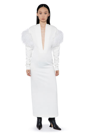 Runa Midi Dress In White