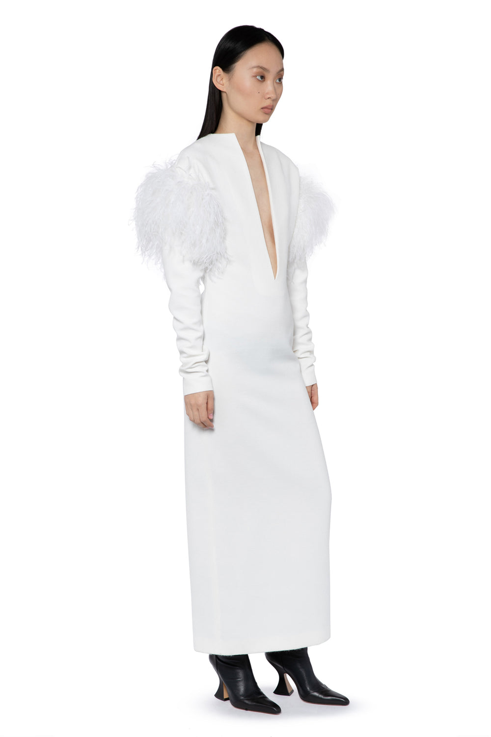 Runa Midi Dress In White