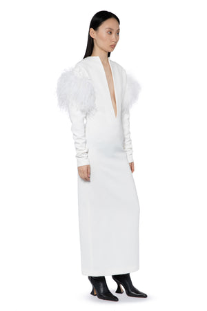 Runa Midi Dress In White