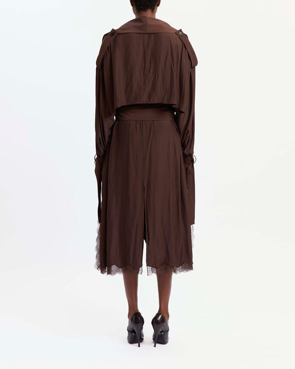 Tawny Coat in Satin