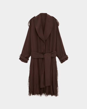 Tawny Coat in Satin