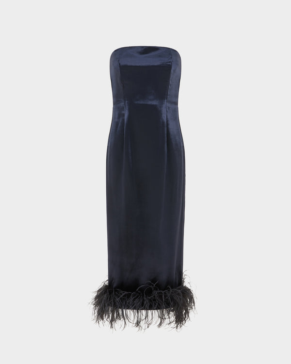Minelli Midi Dress in Velvet