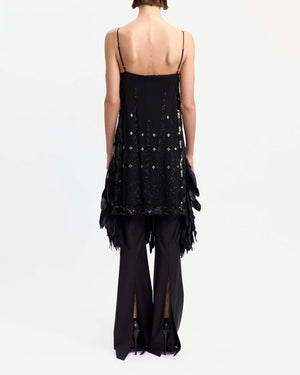 Loa Midi Dress in Embroidered Tulle