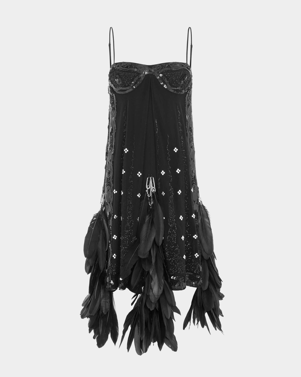 Loa Midi Dress in Embroidered Tulle