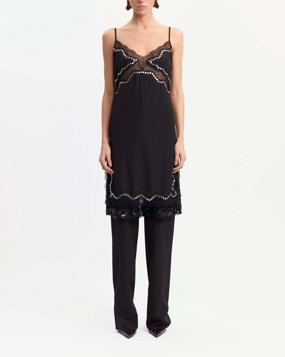 Inge Midi Dress in Satin