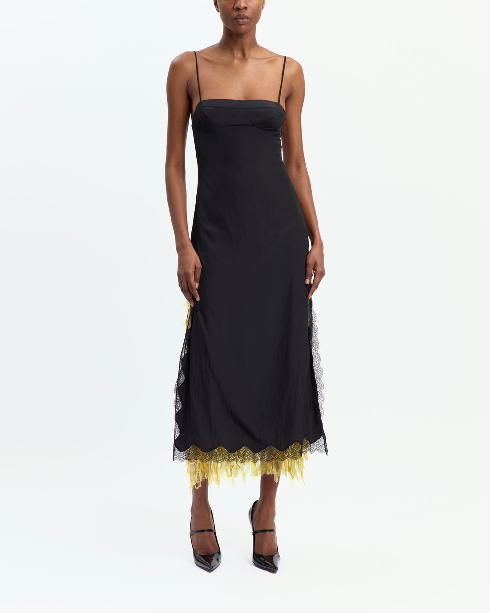 Ewa Midi Dress in Satin