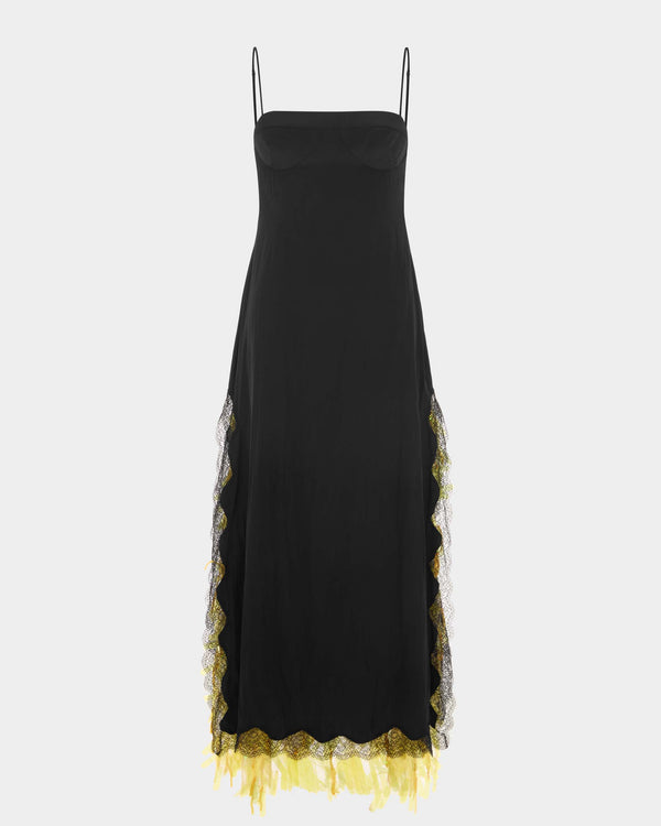 Ewa Midi Dress in Satin