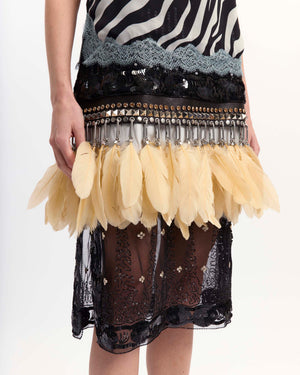 Benedetta Midi Dress in Printed Chiffon