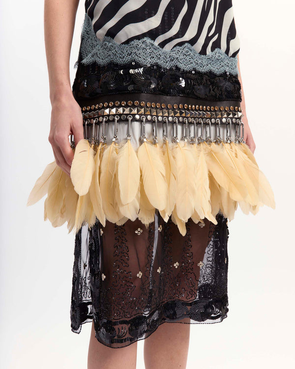 Benedetta Midi Dress in Printed Chiffon