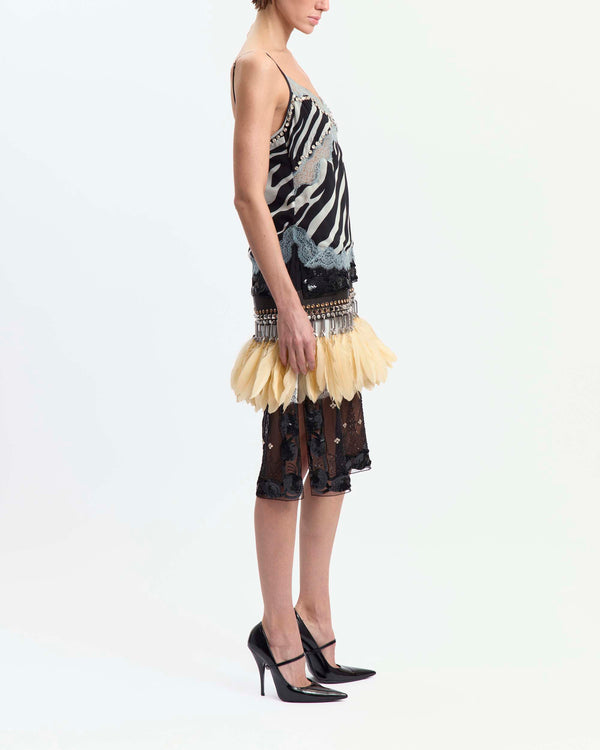 Benedetta Midi Dress in Printed Chiffon