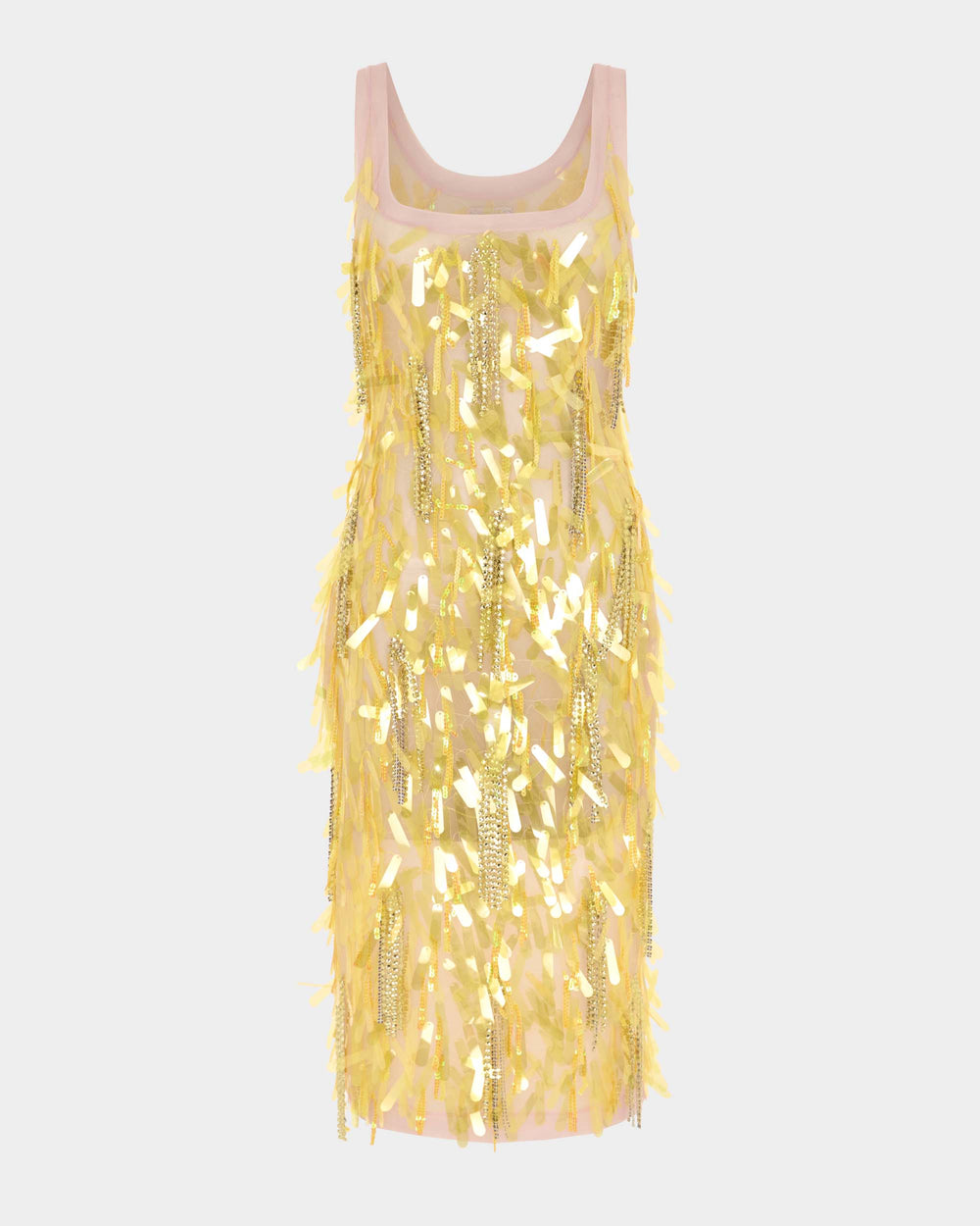 Shani Midi Dress in Embroidered Tulle