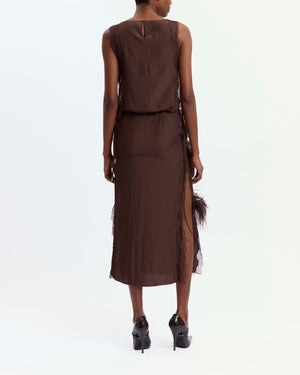 Gabby Midi Dress in Satin